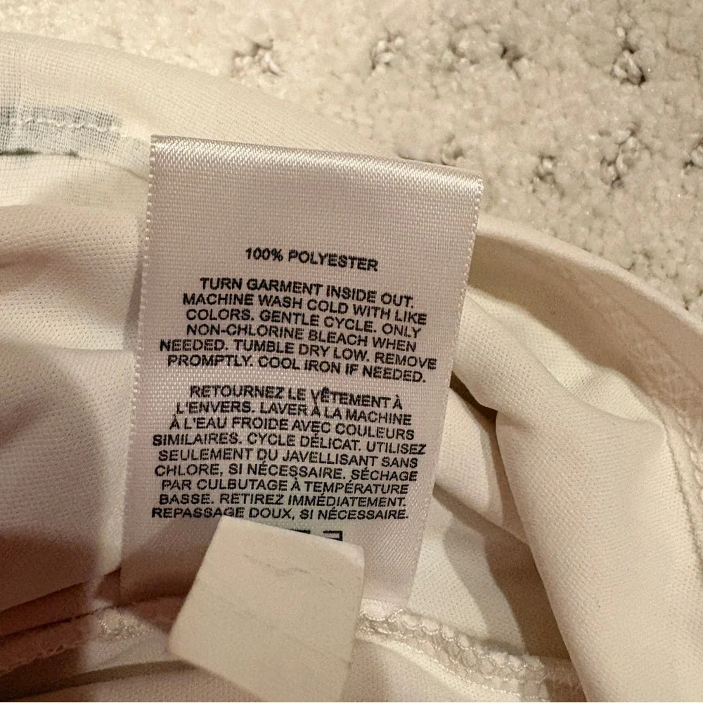 Express Floral Halter Top Women Large Smocked Peplum Waist Cream Yellow Girly - Picture 10 of 11